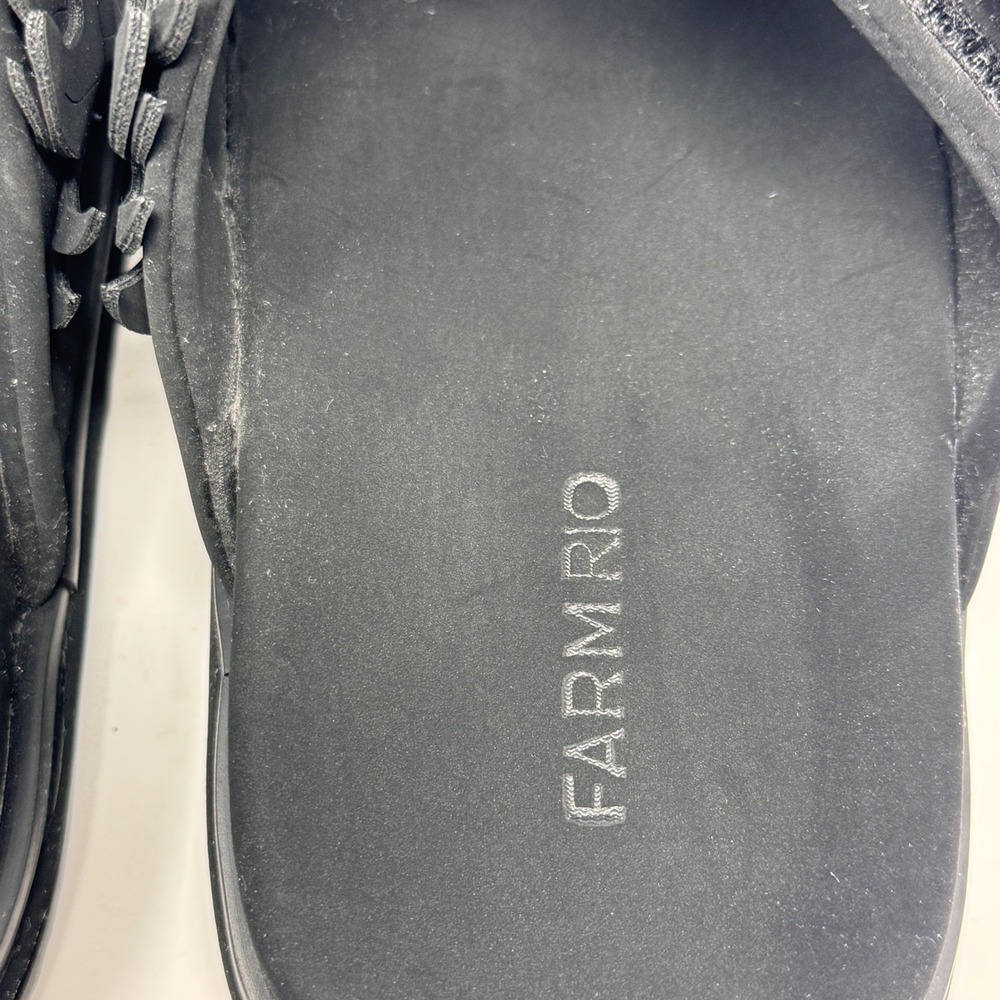 Black Farm Rio Mini Monstera Anatomical Slide Sandals US 7 - Picture 6 of 11